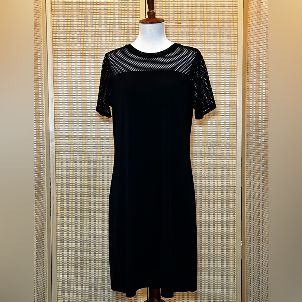 Michael Kors black mesh sheath dress size medium